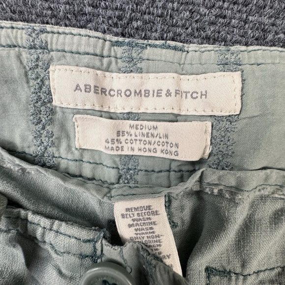 Vintage Y2K Abercrombie & Fitch Cargo Pants Womens Medium Mint Low Rise Bootcut - Picture 7 of 15